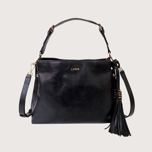 LODIS DARCY SHOULDER BAG BLACK LEATHER - Picture 1 of 16